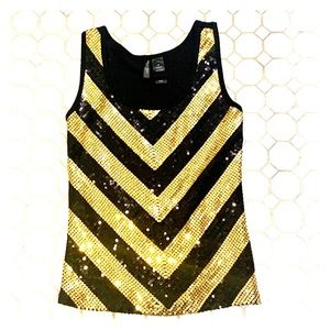 Bisou Bisou Sequin Knit Tank Top (M)